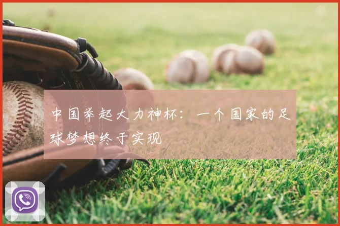 中国举起大力神杯：一个国家的足球梦想终于实现